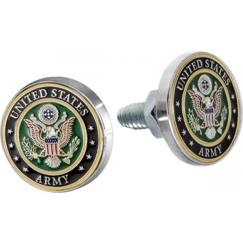 Bikers Shield LPB1056.03 'Army' Logo License Plate Bolt Covers Bikers Shield LPB1056.03