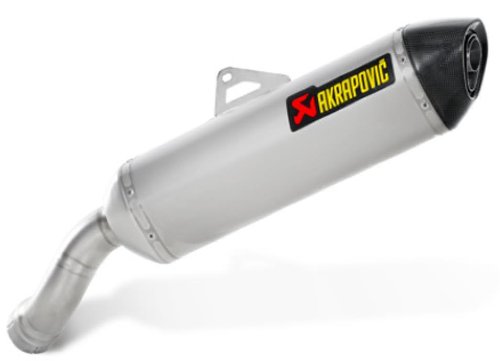 Akrapovic Slip-On - Oval-Shape Titanium Muffler , Color: Titanium, Material: Titanium S-B12SO9-HRT Mufflers Akrapovic S-B12SO9-HRT