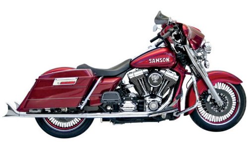 Caliber True Dual Crossover Exhaust System - 33in. Slip-Ons with Removable Longtail Tips - Chrome , Color: Chrome FL4-455 Complete Systems Samson FL4455