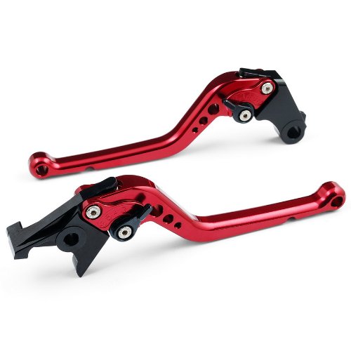 1 Pair of Long Red Adjustable Motorcycle CNC Brake Clutch Levers Fit For KAWASAKI GPZ1100/ABS 1995-1998 Drive Train etop L_Levers_R_270