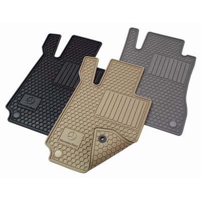 Mercedes-Benz 2006 to 2011 ML350, ML500, ML63 All-Season Beige Rubber Floor Mats Custom Fit Mercedes-Benz MBQ6680687