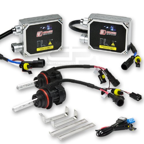 DPT, HID-DT-KIT-LB-9007-HL-6K-BLT, 6000K Ice White HID Bi-Xenon Replacement Conversion Kit with 9007 Dual Low+High Beam Bulbs Headlight Fog Light Lamp and AC Thick Digital Ballasts Electrical DPT HID-DT-KIT-LB-9007-HL-6K-BLT