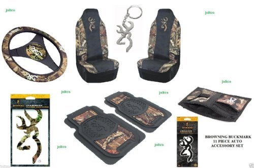 Browning Buckmark 9 Pc Camo Auto Accessory Gift Set Floor Mats Seat Covers Accessories SPG