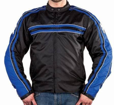 Armored Motorcycle Jackets, Motorcycle Jacket has Removable Armor with Black & Blue Colors, Racing Jacket is Vented & Includes a Zip Out Lining, Skull Graphics, Size : XL, X-Large, Jackets & Vests Billy's Biker Gear MJ789-B-XL