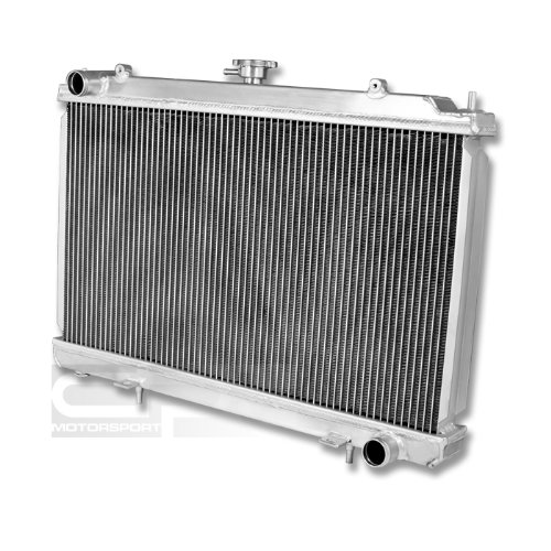 DPT, RA-SRS14-2, Full Aluminum Performance Two Dual Row Core Chrome Radiator Overall Size 26x19x2.25 for Manual Transmission Only Categories