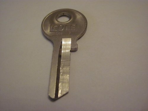 VIRO - Cole Nickel Plated Single Sided Key Blank - (VR-7) Ignition Lock & Tumbler eaglecollector83