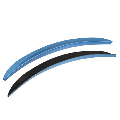 2 Pcs Aqua Blue Carbon Fiber Car Decorative Wheel Strip Eyebrow Sticker Wiper De-Icing Strips Amico a12101100ux0607
