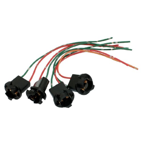 4 x T10 Light Instrument Bulb Socket Extension Connector Wire Harness Accessories Amico a12110200ux0871