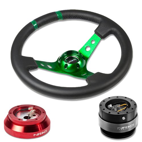 Steering Accessories NRG Innovations NRG-SRK-140H-RD+016R-GN+200BK