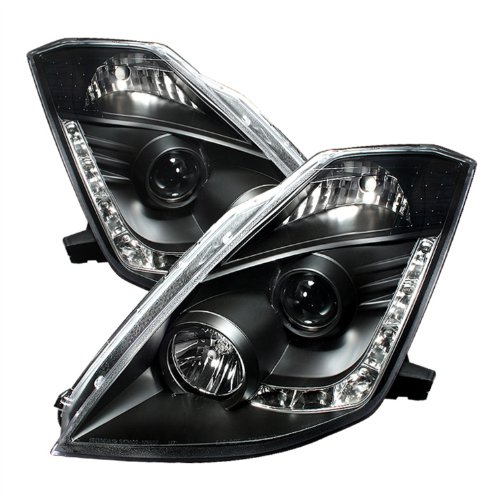 Headlight Assemblies Spyder Auto PRO-YD-N350Z02-HID-DRL-BK