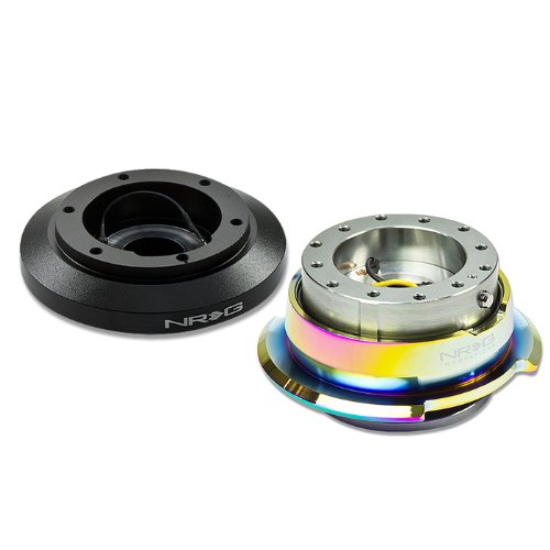 NRG-SRK-180H+280GM-MC, NRG Innovations Steering Wheel 6-Hole Aluminum Ball Bearing Short Hub Adapter with Gen 2.8 Neo Chrome Gun Metal Quick Release SRK-180H Steering Accessories NRG Innovations NRG-SRK-180H+280GM-MC