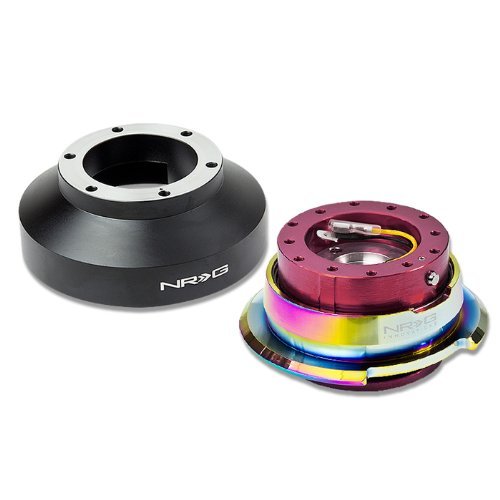 NRG-SRK-131H+280PK-MC, NRG Innovations Steering Wheel 6-Hole Aluminum Ball Bearing Short Hub Adapter with Gen 2.8 Neo Chrome Pink Quick Release SRK-131H Categories NRG-SRK-131H+280PK-MC