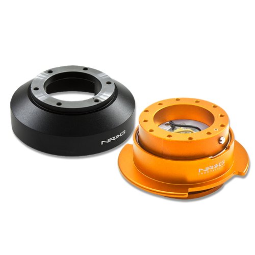 NRG-SRK-141H+250RG, NRG Innovations Steering Wheel 6-Hole Aluminum Ball Bearing Short Hub Adapter with Gen 2.5 Rose Gold Quick Release SRK-141H Steering Accessories NRG Innovations NRG-SRK-141H+250RG