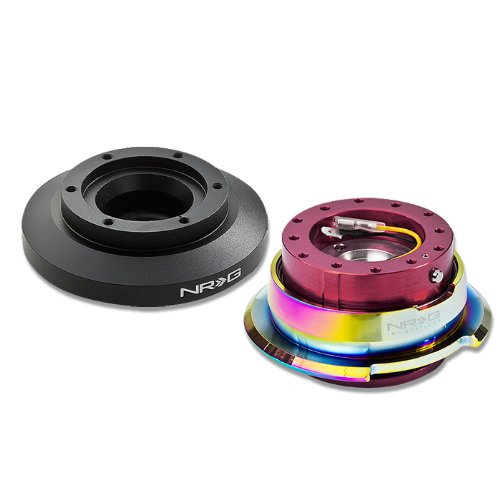 NRG-SRK-E46H+280PK-MC, NRG Innovations Steering Wheel 6-Hole Aluminum Ball Bearing Short Hub Adapter with Gen 2.8 Neo Chrome Pink Quick Release SRK-E46H Categories NRG-SRK-E46H+280PK-MC