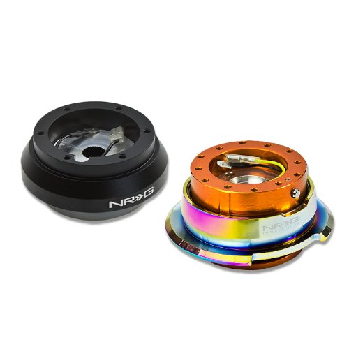 NRG-SRK-120H+280RG-MC, NRG Innovations Steering Wheel 6-Hole Aluminum Ball Bearing Short Hub Adapter with Gen 2.8 Neo Chrome Rose Gold Quick Release SRK-120H Steering Accessories NRG Innovations NRG-SRK-120H+280RG-MC