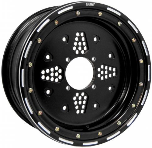Douglas Rok N Lock Beadlock Utility Wheel 12x7 4+3 Offset 4/110 Black Black RL12074310BLK Car Douglas RL12074310BLK