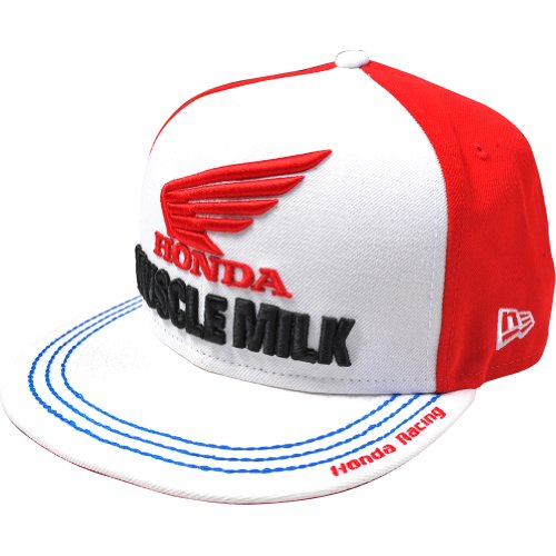 Honda Motorcycle Officially Licensed TLD Team Men's Fitted Sportswear Hat/Cap - White / Size 7 1/2 Baseball Caps Troy Lee Designs 6300-3112-FBA