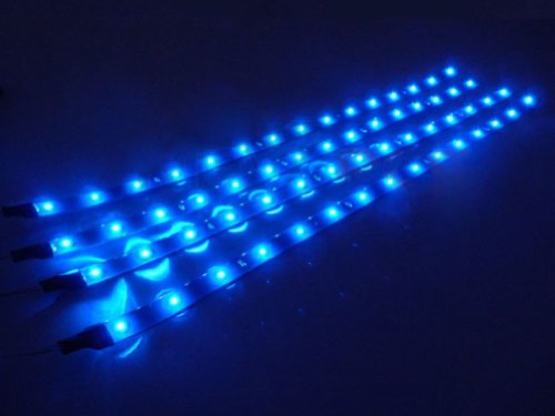 2 pcs 60cm 30 3828 SMD Blue PVC Car Vehicle LED Strip Flexible Light Strip Light 12V Waterproof - Ideal to use for car,motorcycle,boat,DIY lighting decoration of home, hotel, club, shopping mall;Extensively applied in backlighting, concealed lighting, channel letter lighting Car Safety & Security