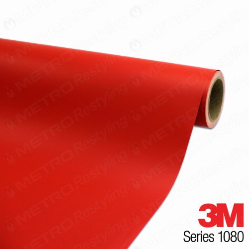 5ft x 12ft (60 Sq/ft) 3M MATTE Red M13 Scotchprint Car Wrap Vinyl Film 1080 Series Decals 3M MATTE1080M13