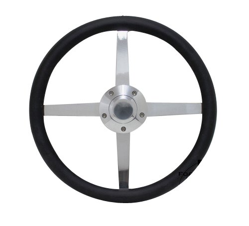 14 Lakester 4 Spoke Steering Wheel w/ Black Half Wrap for Boats Steering System Forever Sharp 8004Boat