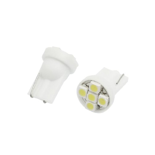 2 Pcs T10 1210 5 SMD Bulbs Side Car Light 194 168 W5W LED Wedge 3528 12V Turn Signal & Fog Light Combos Amico a12112800ux0607