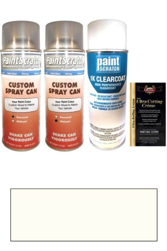 2007 Honda Pilot Aspen White Pearl Tricoat NH-677P Touch Up Paint Spray Can Kit - Original Factory OEM Automotive Paint - Color Match Guaranteed Touchup Paint PaintScratch Automotive Touch Up Paint 3492st-362-spt