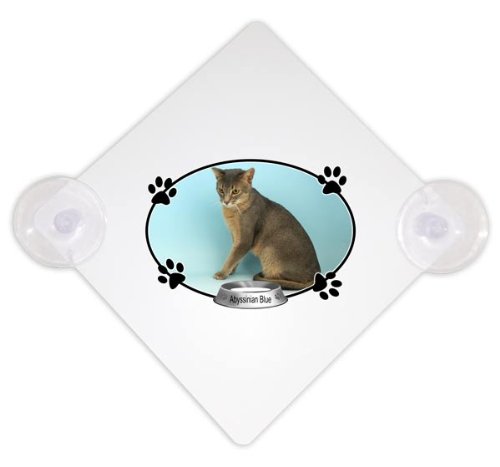Koolart KP-CS292 Abyssinian Blue Cat Pet Car Window Sign Bumper Stickers Eminence KP-CS292