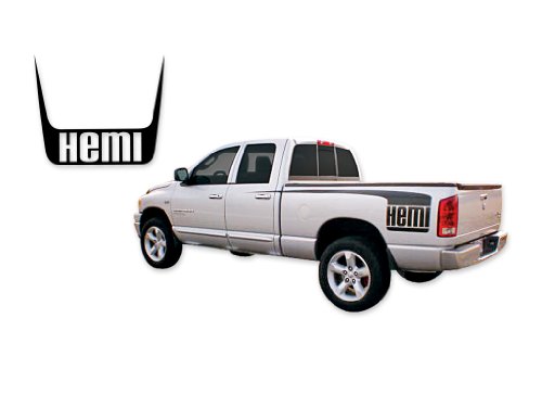 2003 2004 2005 2006 2007 2008 2009 Dodge Ram Truck Hockey Stick Decals Stripes Kit - CHARCOAL Decals Dodge Truck 0405HKY-CHR