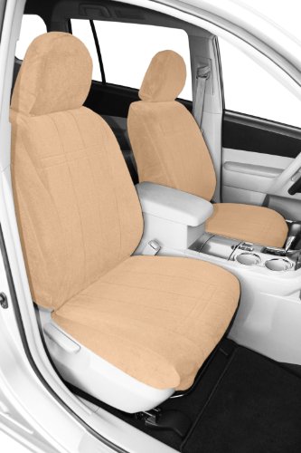 CalTrend Front Row Bucket Custom Fit Seat Cover for Select Chrysler PT Cruiser Models - O.E. Velour (Sandstone Classic Insert and Trim) Accessories CalTrend CR139-05RA