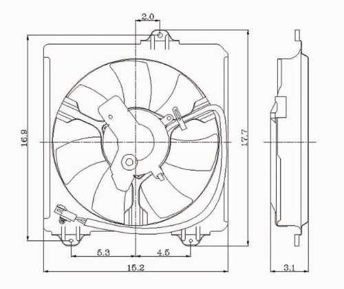 Engine Radiator Cooling Fan Motor Maniac EM 610460