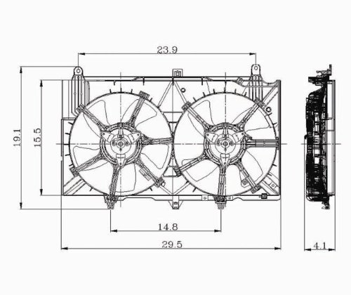 Engine Radiator Cooling Fan Motor Maniac EM 620980B