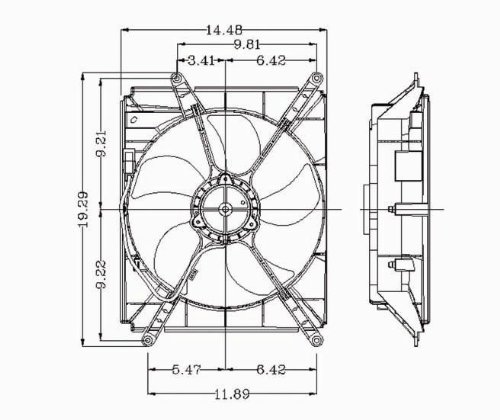 Engine Radiator Cooling Fan Motor Maniac EM 600210