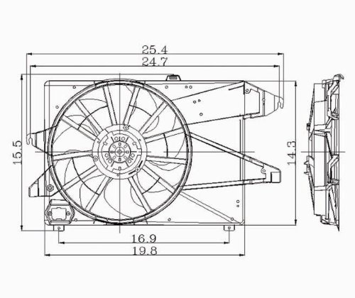Engine Radiator Cooling Fan Motor Maniac EM 620290