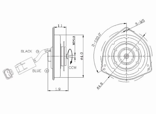 CONDENSER FAN MOTOR FOR 1993-1997 TOYOTA COROLLA - 630250 Engine Radiator Cooling Fan Motor Maniac EM 630250
