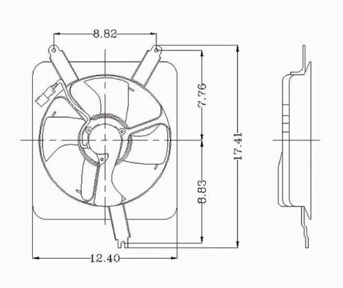 Engine Radiator Cooling Fan Motor Maniac EM 610040B