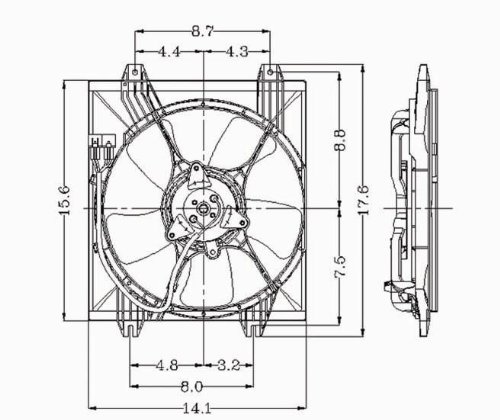 Engine Radiator Cooling Fan Motor Maniac EM 610350