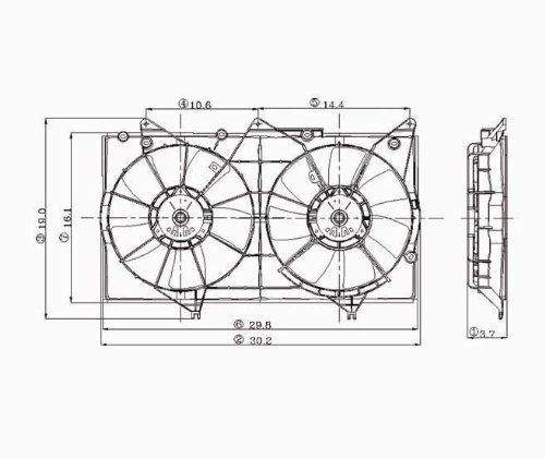Engine Radiator Cooling Fan Motor Maniac EM 621060