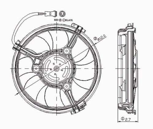 Engine Radiator Cooling Fan Motor Maniac EM 610920A