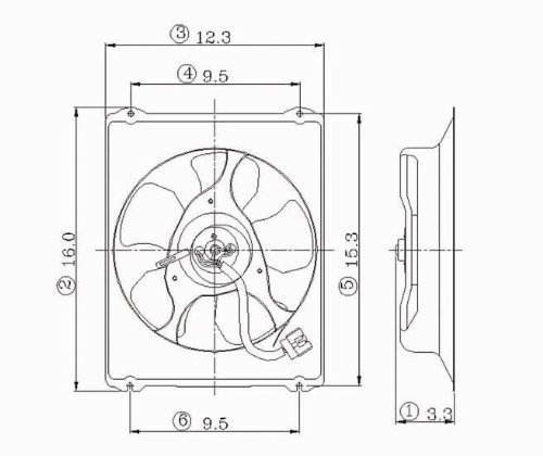 1995 1996 1997 1998 1999 SUBARU LEGACY/OUTBACK (AUTOMATIC TRANSMISSION) CONDENSER COOLING FAN ASSEMBLY (73042AA001) - 610680 Engine Radiator Cooling Fan Motor Maniac EM 610680