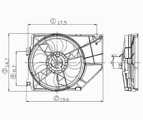 Engine Radiator Cooling Fan Motor Maniac EM 620580