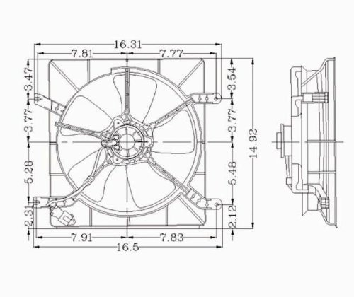 Engine Radiator Cooling Fan Motor Maniac EM 600050