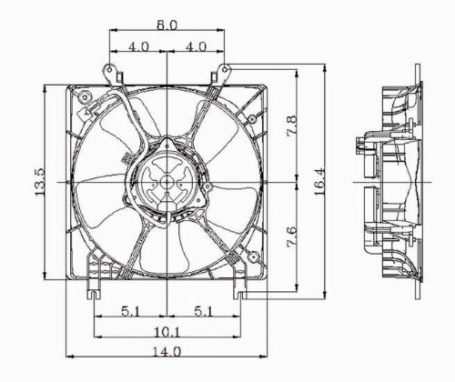Engine Radiator Cooling Fan Motor Maniac EM 600330B
