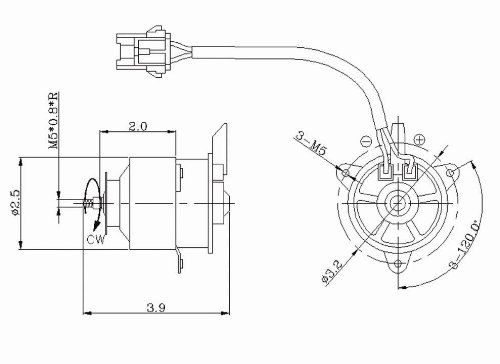 Engine Radiator Cooling Fan Motor Maniac EM 630200