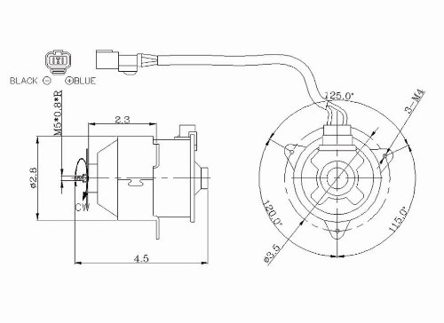 Engine Radiator Cooling Fan Motor Maniac EM 630150