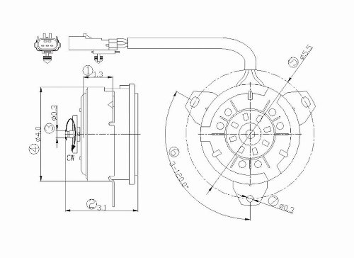 Engine Radiator Cooling Fan Motor Maniac EM 630330