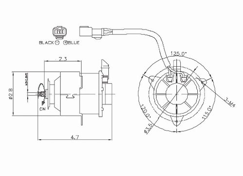Engine Radiator Cooling Fan Motor Maniac EM 630640