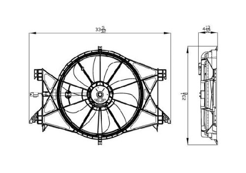 COOLING FAN ASSEMBLY FOR 2009 2010 DODGE RAM PICKUP 5.7L (EXCEPT MEGACAB) - 622360 Engine Radiator Cooling Fan Motor Maniac EM 622360