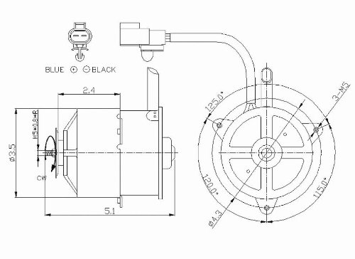 Engine Radiator Cooling Fan Motor Maniac EM 630710