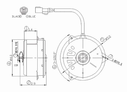 Engine Radiator Cooling Fan Motor Maniac EM 631000