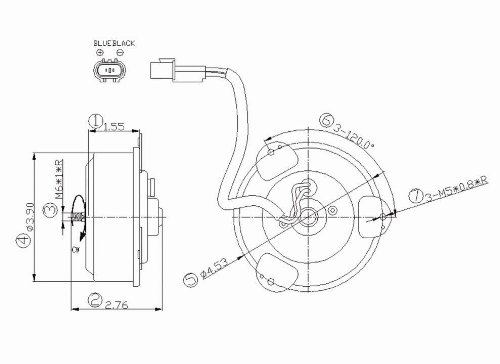 Engine Radiator Cooling Fan Motor Maniac EM 630900